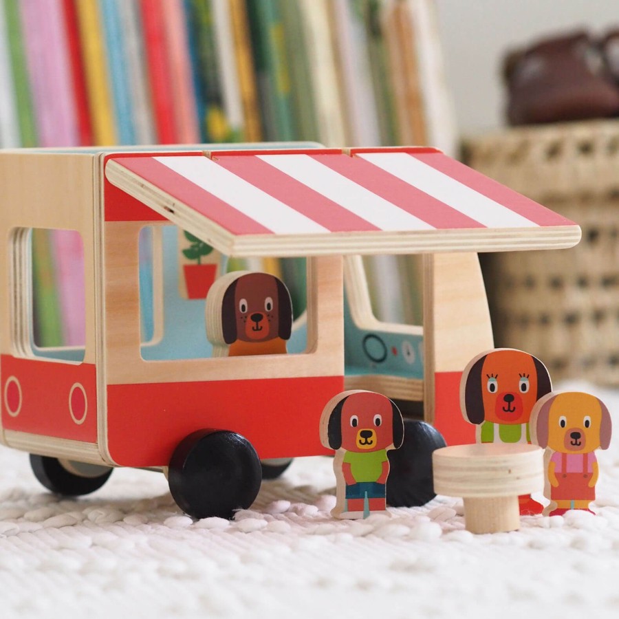 Toys Djeco Trains, Cars, Planes | Wooden Camper Van And Family