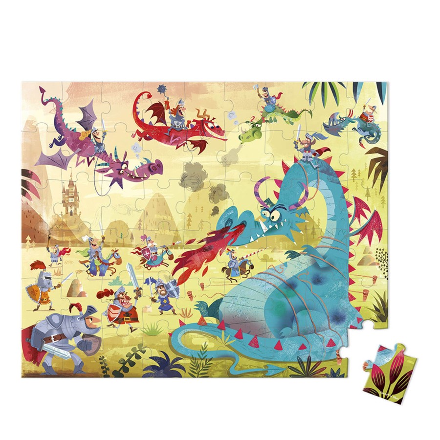 Toys Janod Games, Puzzles, Jigsaws | Puzzle Dragons - 54 Pieces