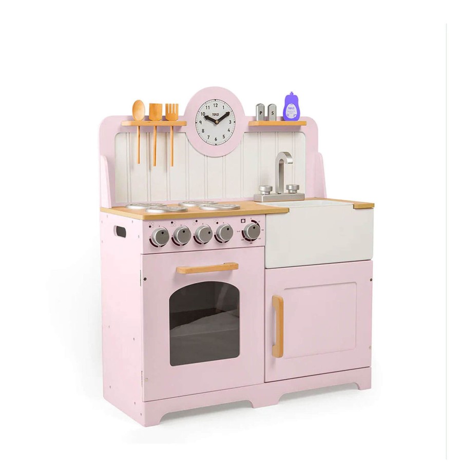 Toys Tidlo Kitchens, Foods | Country Play Kitchen - Pink