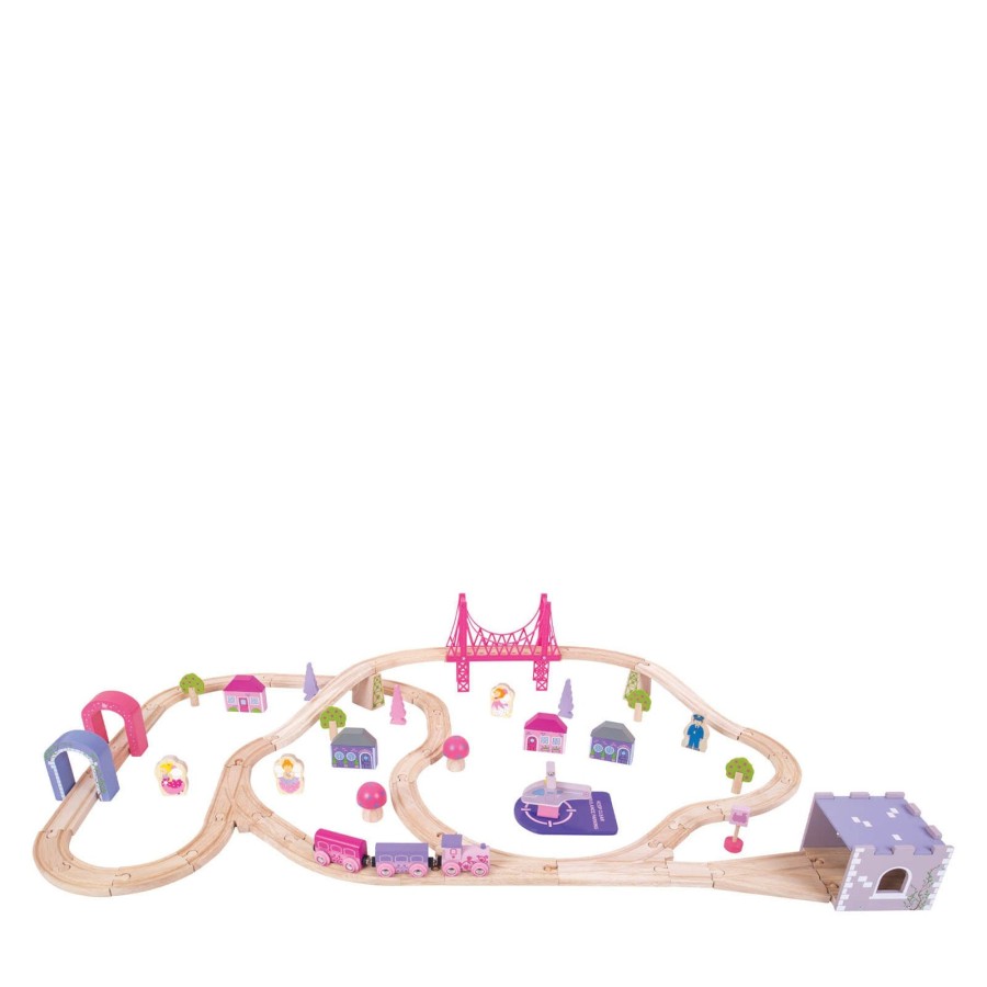 Toys Big Jigs Trains, Cars, Planes | Fairy Town Train Set - 75 Pieces