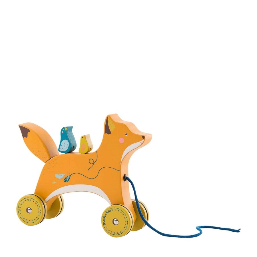 Toys Moulin Roty Wooden Toys | Les Jouets Pull Along Fox