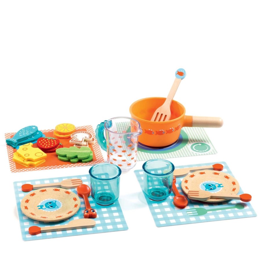 Toys Djeco Kitchens, Foods | Kittens Dinner Time Set