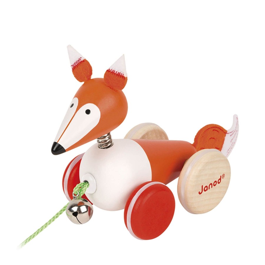 Toys Janod Wooden Toys | Zigolos Pull Along Fox