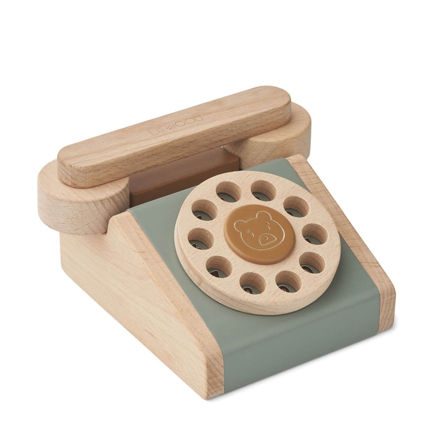 Toys Liewood Doctor'S Sets, Role Play | Selma Classic Phone Faune Green / Golden Caramel Mix