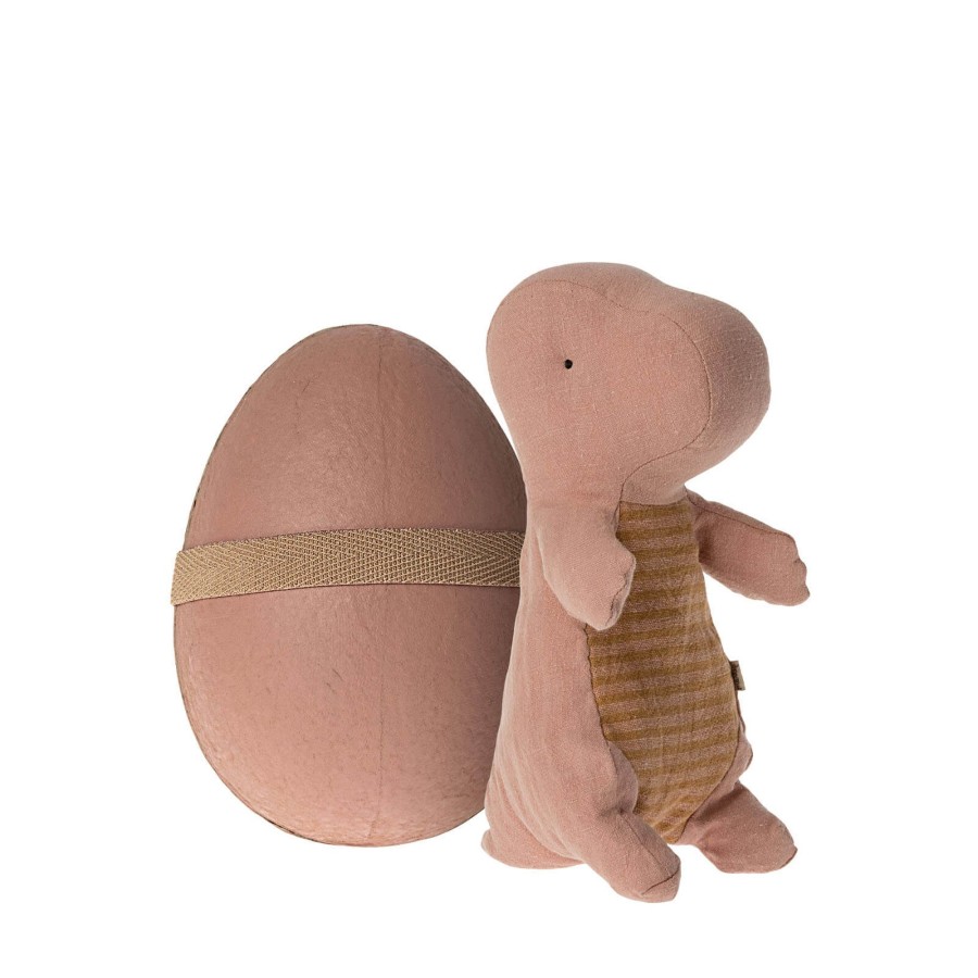 Toys Maileg Soft Toys, Comforters | Gantosaurus In Egg Small - Old Rose