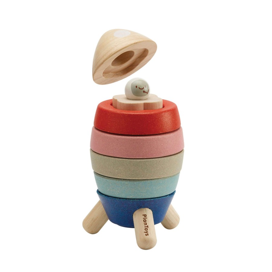 Toys Plan Toys Stacking Toys | Stacking Rocket Orchard Collection