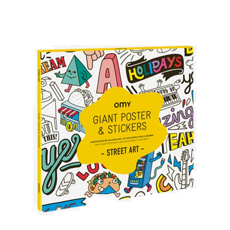 Toys OMY Arts & Crafts | Poster With 100 Stickers - Street Art