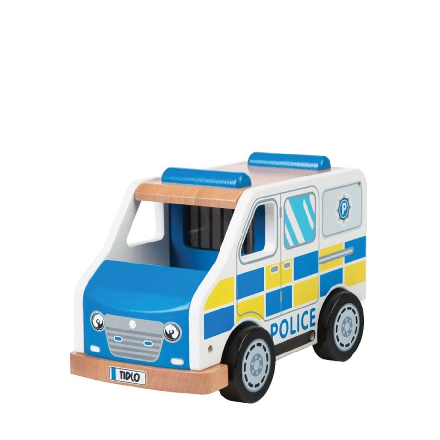 Toys Tidlo Trains, Cars, Planes | Wooden Police Van