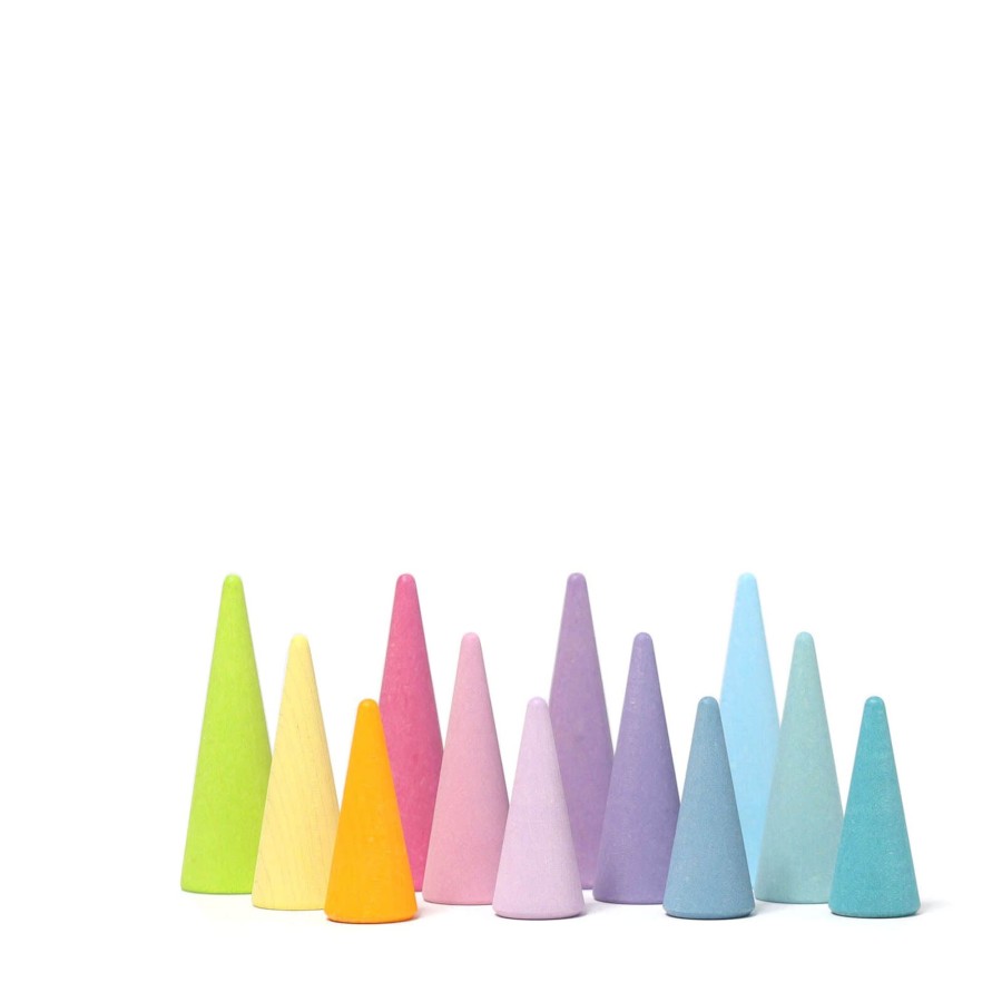 Home Grimm’s Decorative Objects | Wooden Pastel Rainbow Forest Blocks