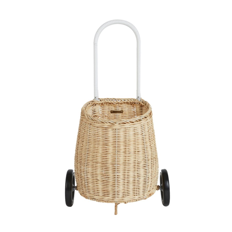 Toys Olli Ella Push & Pull Along Toys | Rattan Original Luggy - Straw