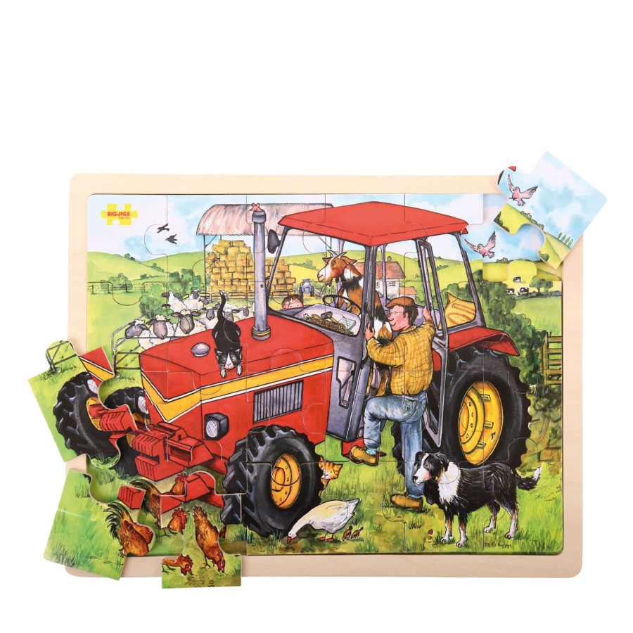 Toys Big Jigs Games, Puzzles, Jigsaws | 24 Piece Puzzle Tray - Tractor