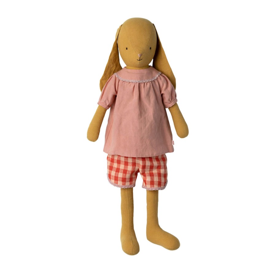 Toys Maileg Soft Toys, Comforters | Dusty Yellow Bunny Size 5 - Blouse And Shorts