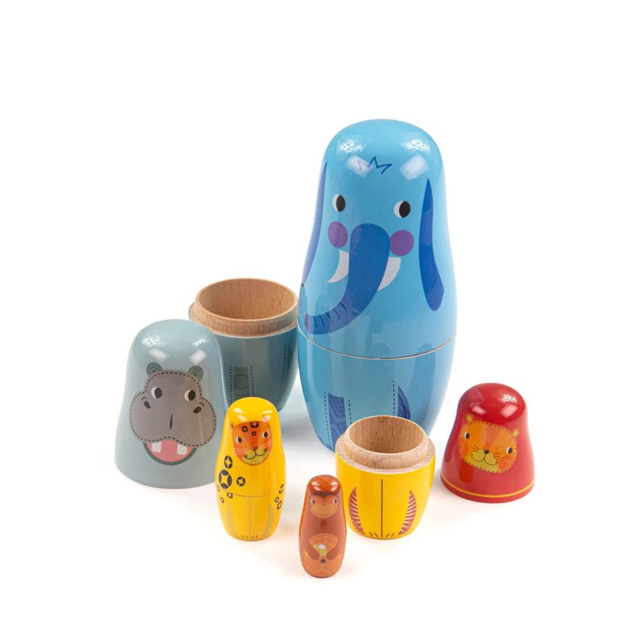 Toys Tidlo Stacking Toys | Jungle Animal Russian Dolls