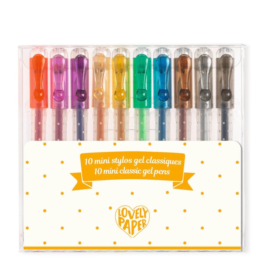 Toys Djeco Arts & Crafts | 10 Mini Classic Gel Pens