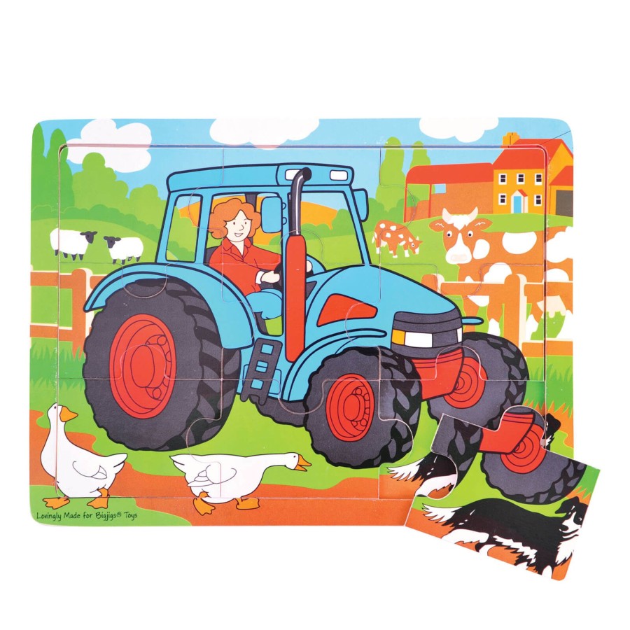 Toys Big Jigs Games, Puzzles, Jigsaws | 9 Piece Tray Puzzle - Tractor