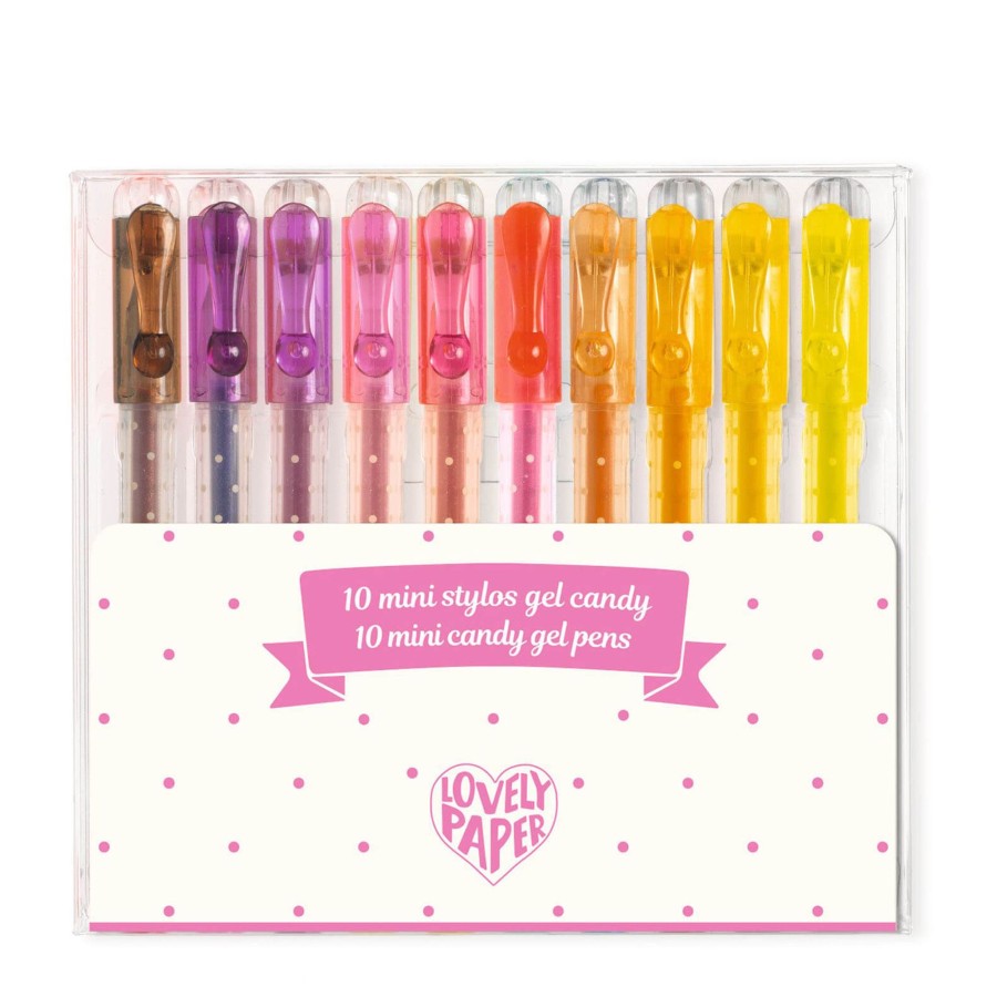 Toys Djeco Arts & Crafts | 10 Mini Candy Coloured Gel Pens