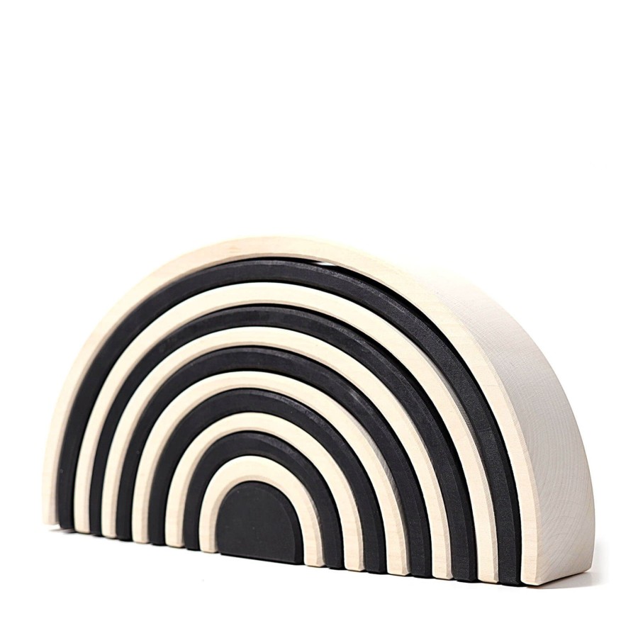 Home Grimm’s Decorative Objects | Large Wooden Rainbow - Monochrome