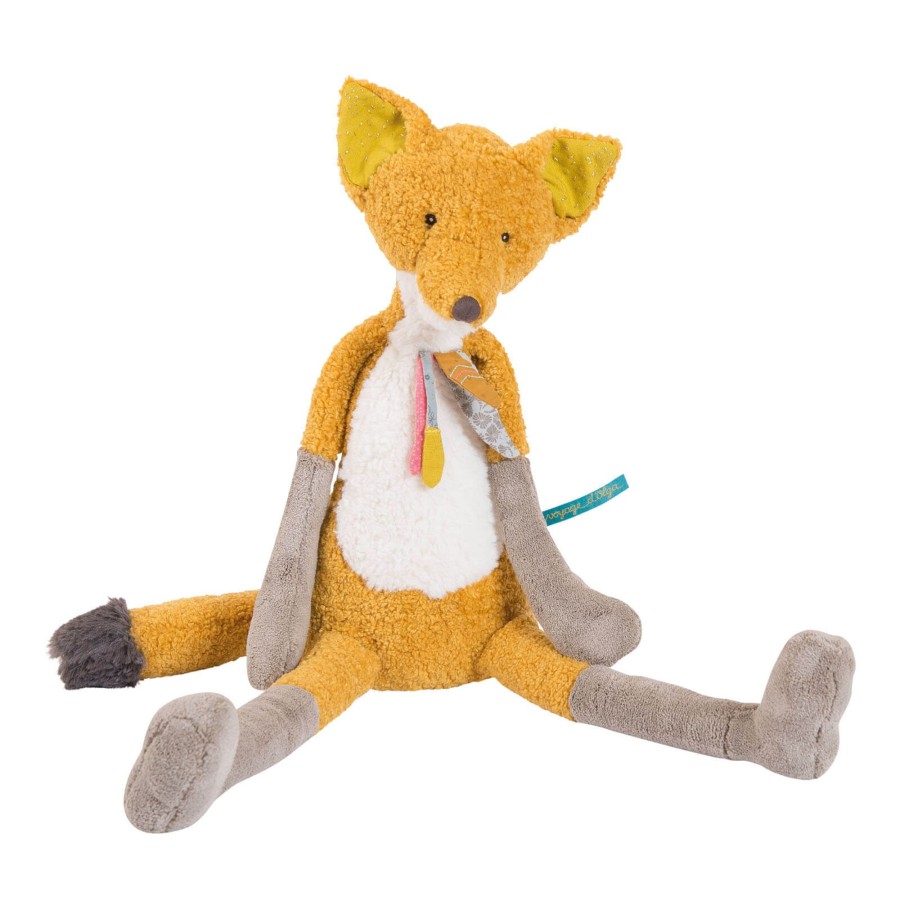 Toys Moulin Roty Soft Toys, Comforters | Chaussette The Large Fox Soft Toy