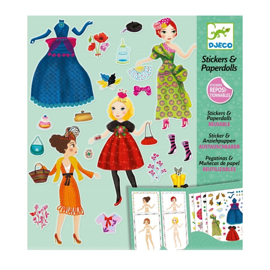 Toys Djeco Arts & Crafts | Massive Fashion Paper Dolls Set