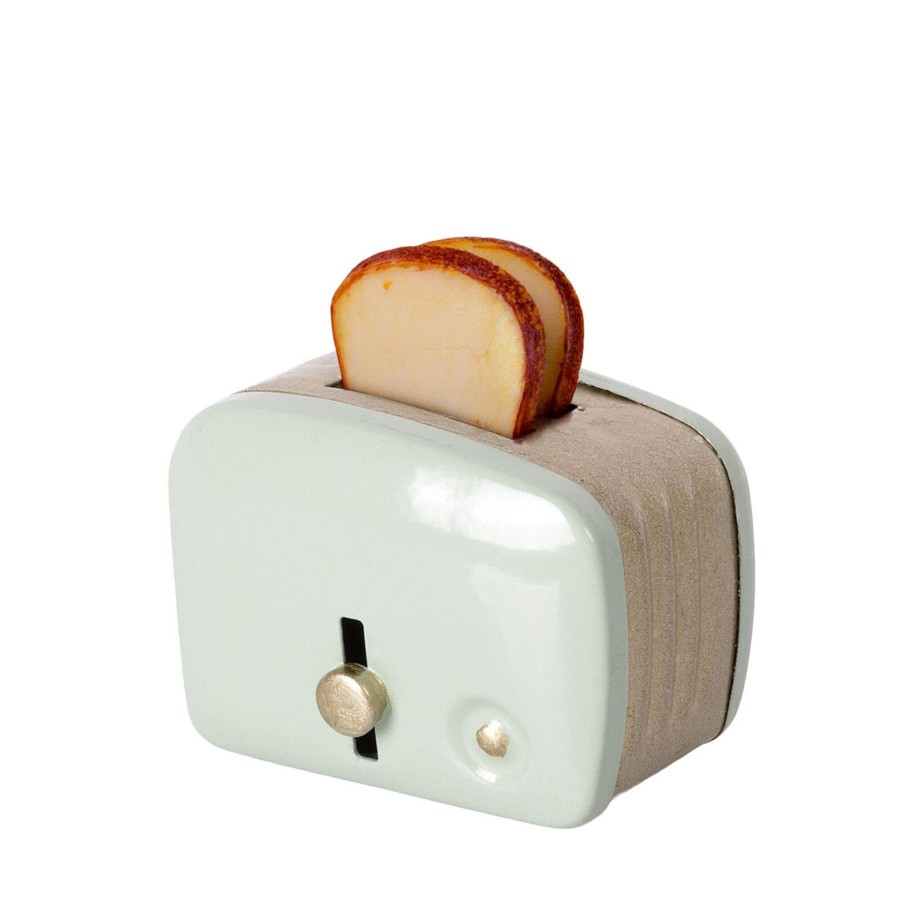 Toys Maileg Dolls, Dolls Houses | Miniature Toaster And Bread Mint