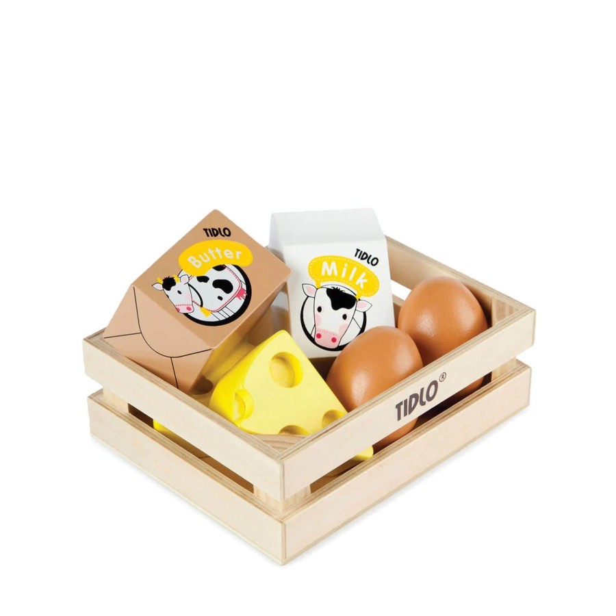 Toys Tidlo Kitchens, Foods | Wooden Eggs And Dairy