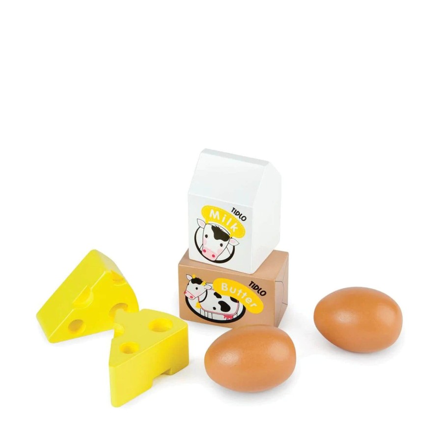 Toys Tidlo Kitchens, Foods | Wooden Eggs And Dairy