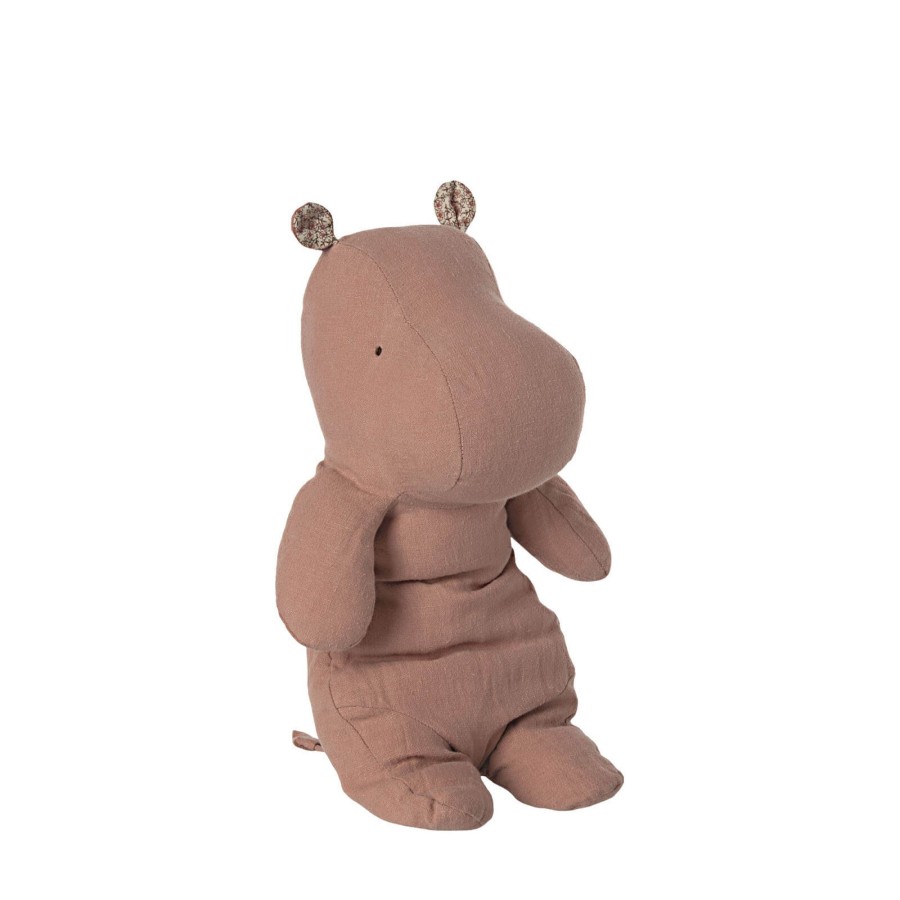 Toys Maileg Soft Toys, Comforters | Safari Friends Medium Hippo - Old Rose