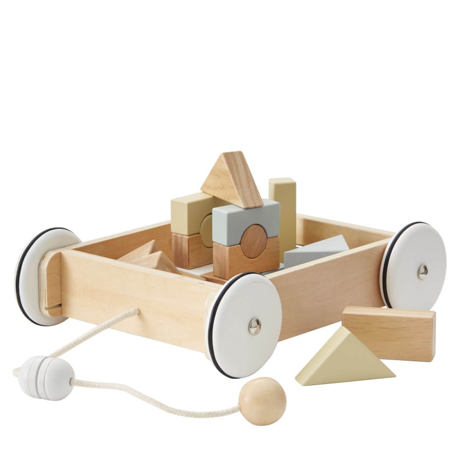 Toys Kids Concept Push & Pull Along Toys | Wagon And Blocks