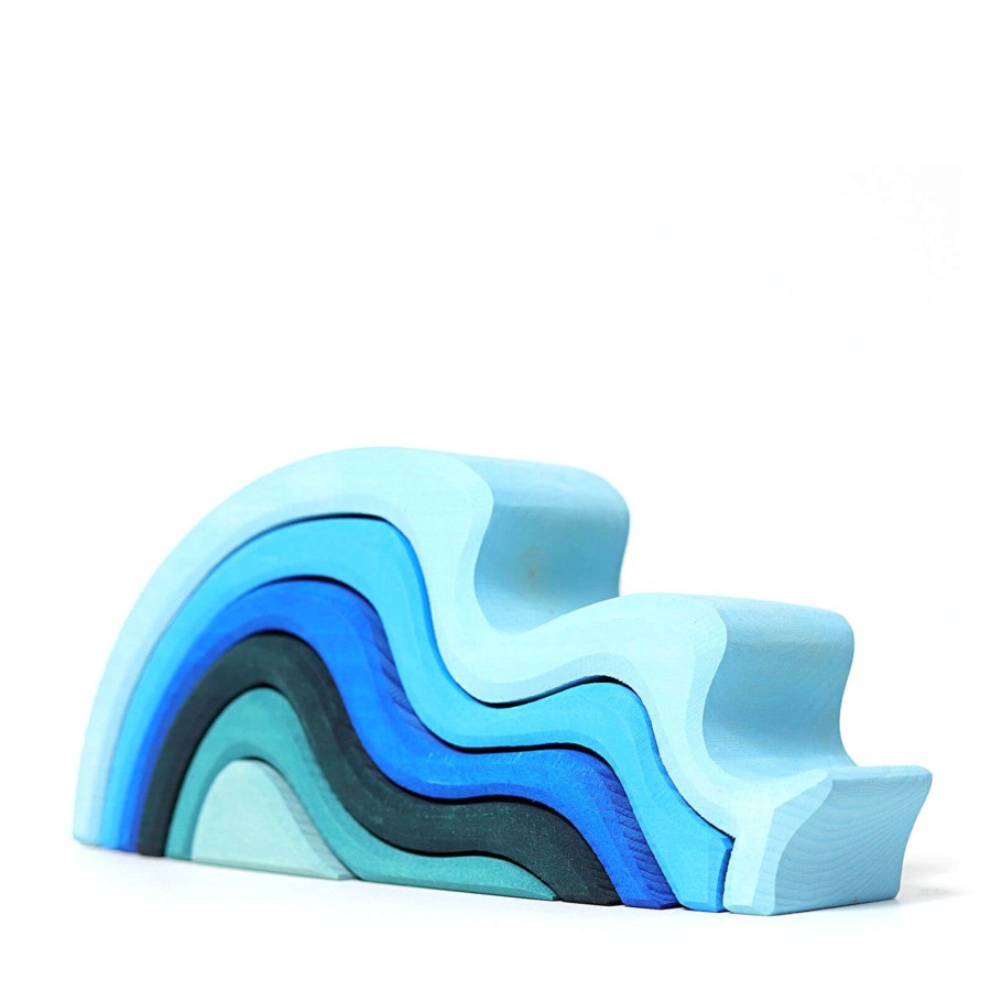 Toys Grimm’s Stacking Toys | Wooden Stacking Water Waves