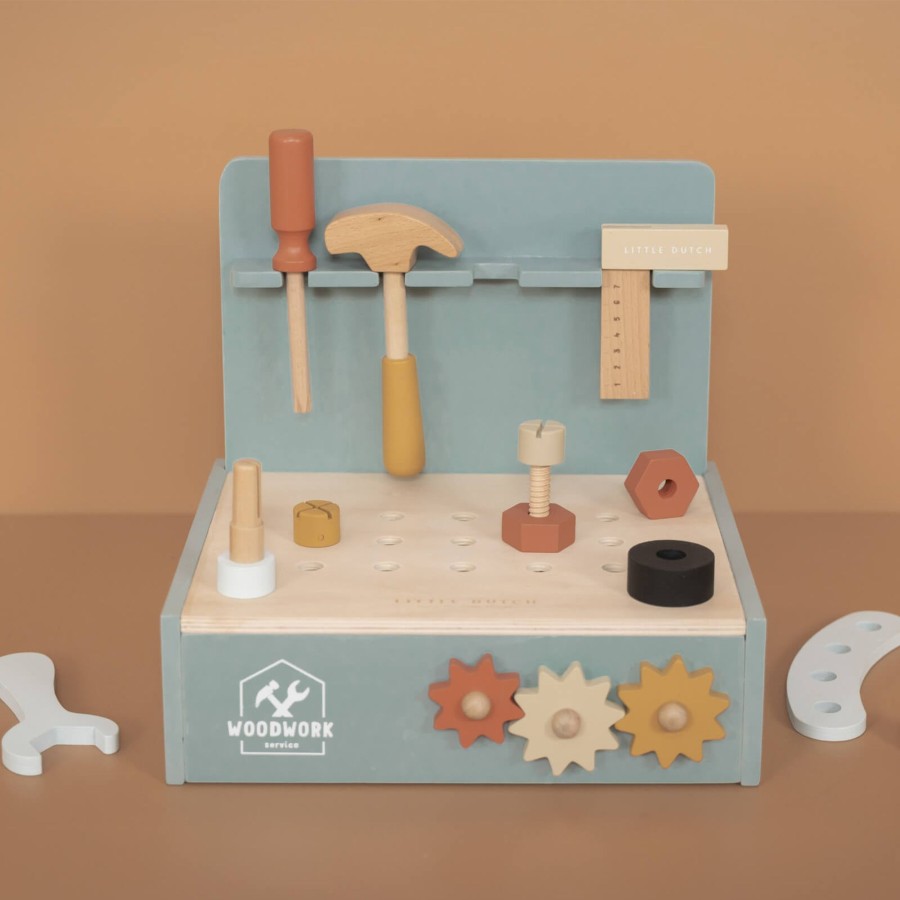 Toys Little Dutch Tool Sets, Workbenches | Mini Workbench And Tools Set