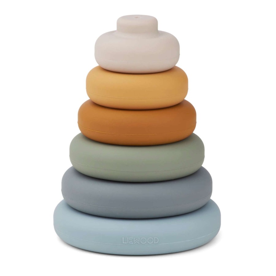 Toys Liewood Stacking Toys | Dag Stacking Tower Blue Multi Mix