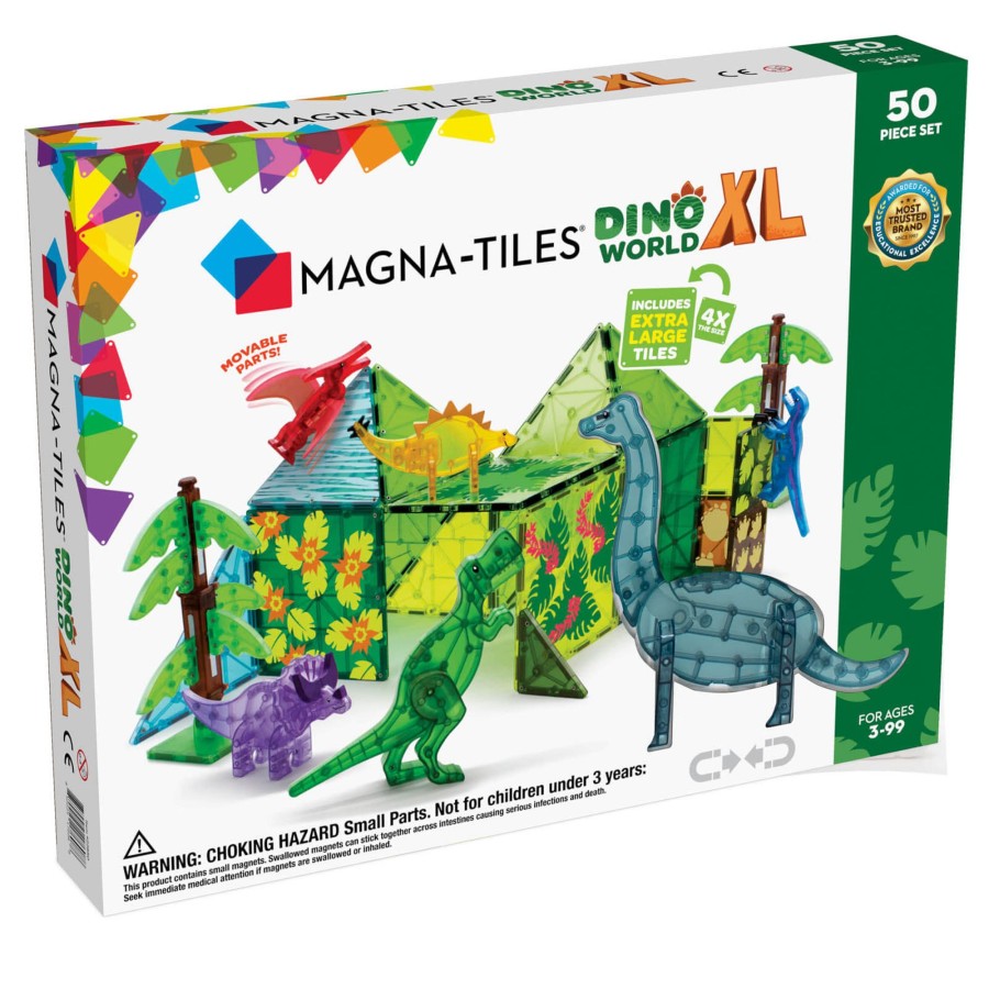 Toys Magna-Tiles Stacking Toys | Dino World 50 Piece Set