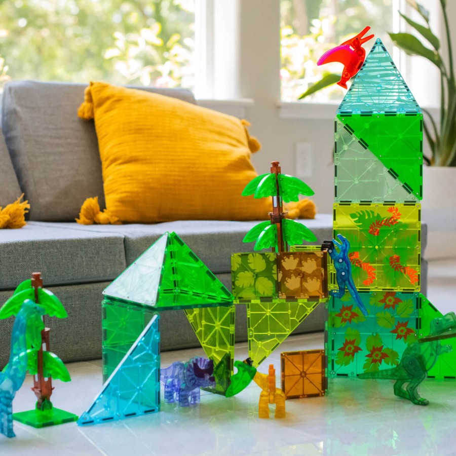 Toys Magna-Tiles Stacking Toys | Dino World 50 Piece Set