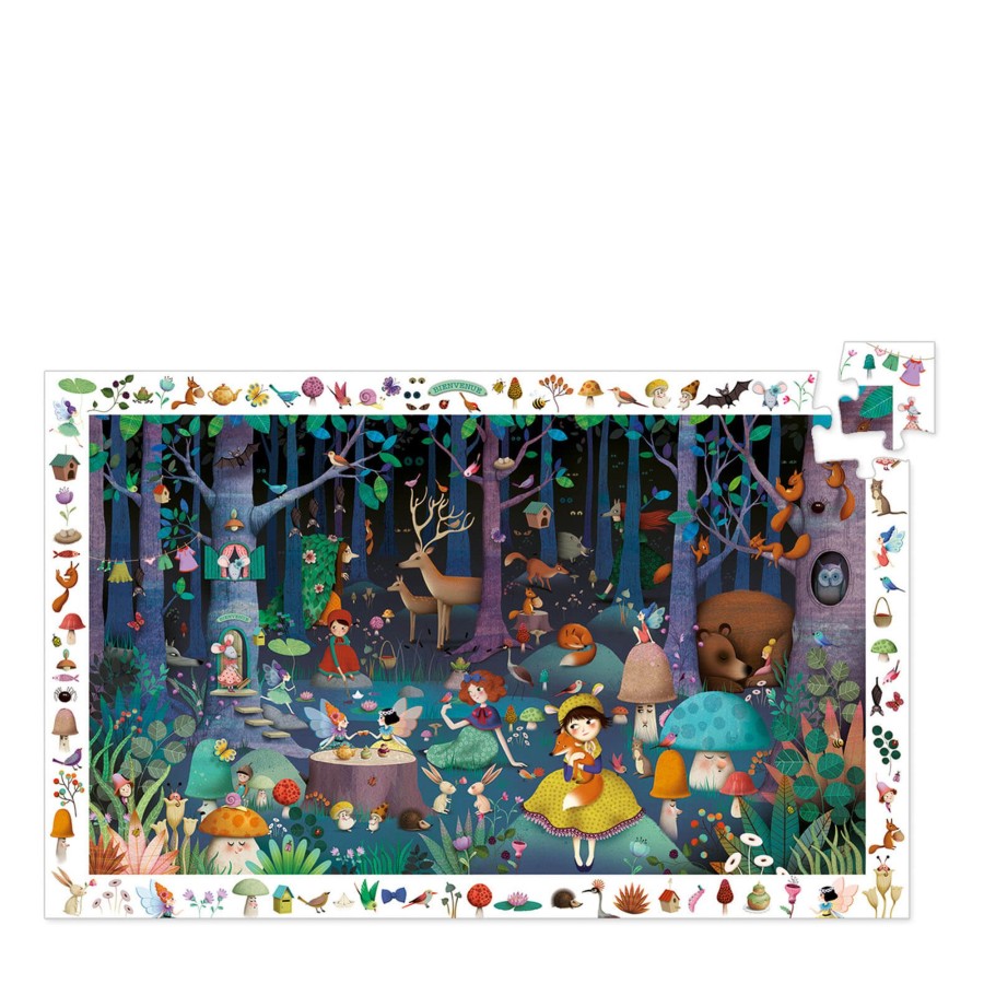 Toys Djeco Games, Puzzles, Jigsaws | 100 Piece Puzzle - Enchanted Forest