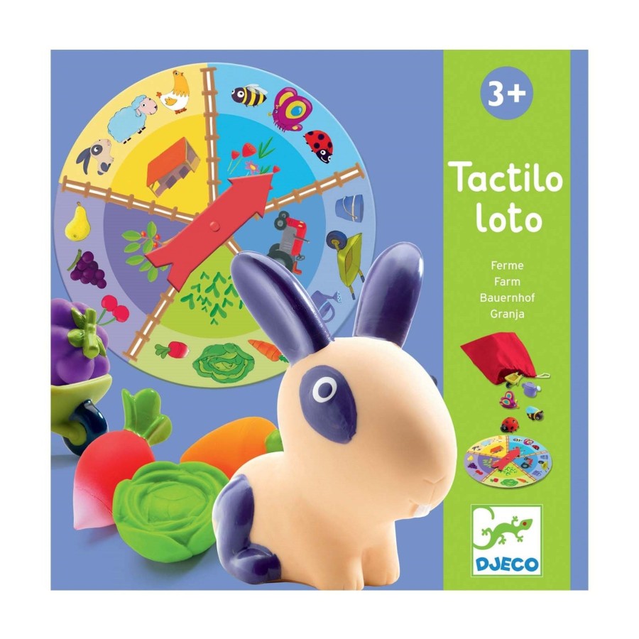 Toys Djeco Games, Puzzles, Jigsaws | Tactilo Loto Farm Tactile Game