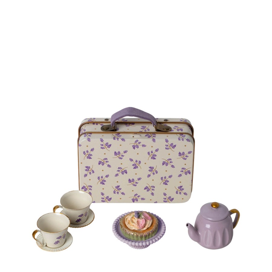 Toys Maileg Dolls, Dolls Houses | Mouse Tea Set - Purple Madelaine