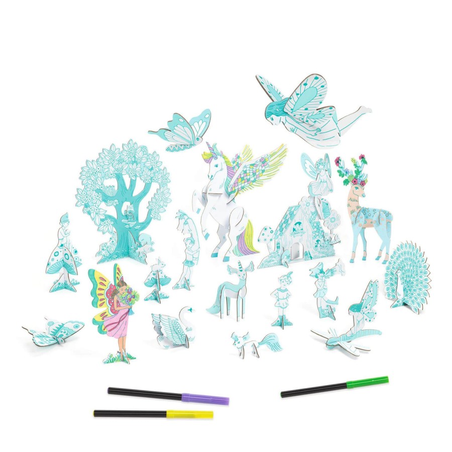 Toys Djeco Arts & Crafts | Colour Assemble Play Craft Set - Fairy World