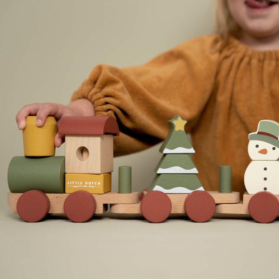 Toys Little Dutch Stacking Toys | Christmas Stacking Train