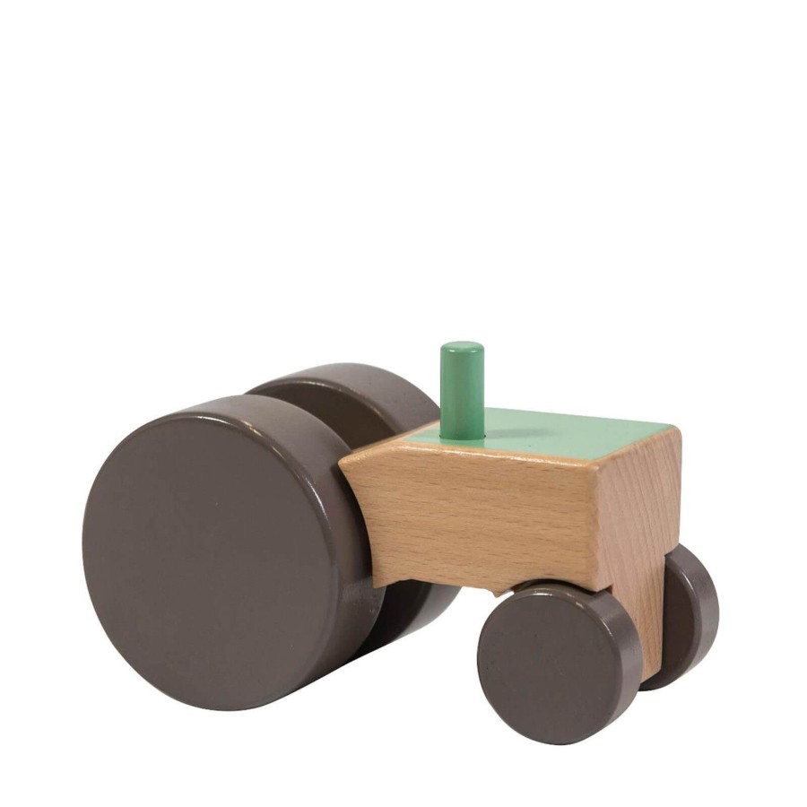 Toys Sebra Wooden Toys | Wooden Tractor - Green