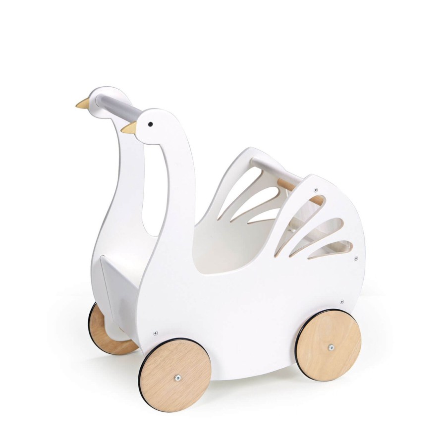 Toys Tender Leaf Wooden Toys | Sweet Swan Wooden Pram