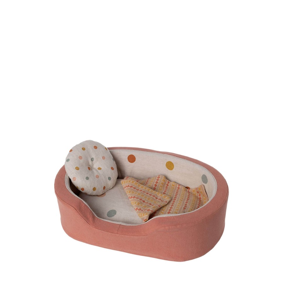 Toys Maileg Dolls, Dolls Houses | Dog Basket - Coral