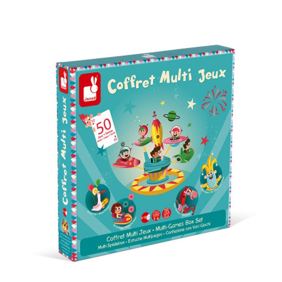 Toys Janod Games, Puzzles, Jigsaws | Carrousel Multi-Games Box Set