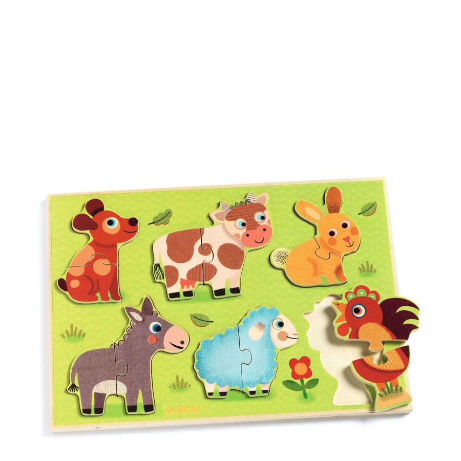 Toys Djeco Games, Puzzles, Jigsaws | Wooden Puzzle Board - Coucou Cow