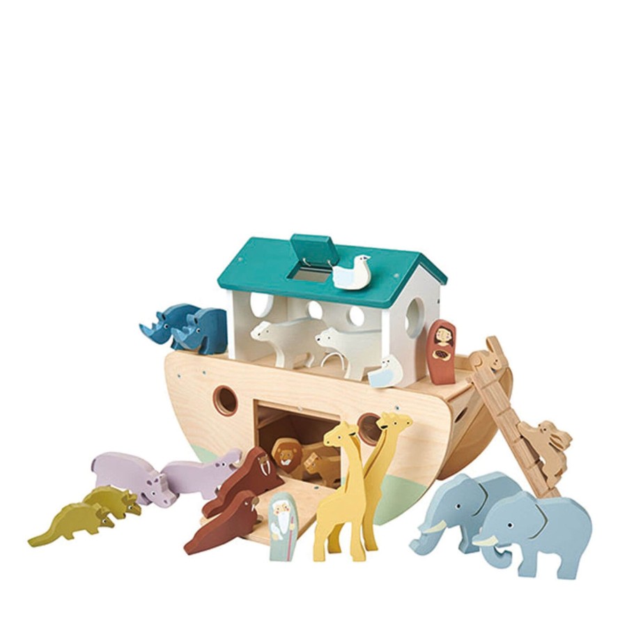 Toys Tender Leaf Shape Sorters, Bead Frames | Large Wooden Noah'S Ark