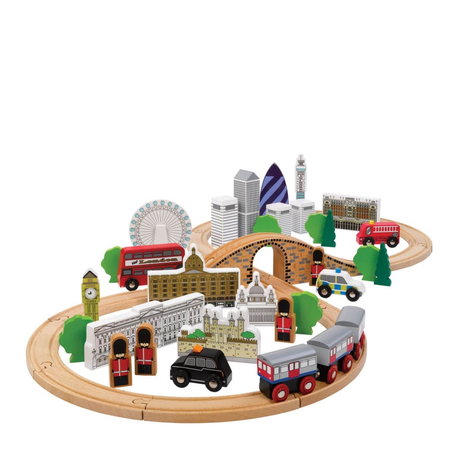 Toys Tidlo Trains, Cars, Planes | City Of London Train Set - 50 Pieces