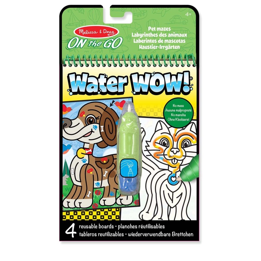 Toys Melissa and Doug Arts & Crafts | Water Wow! Pet Mazes Travel Activity