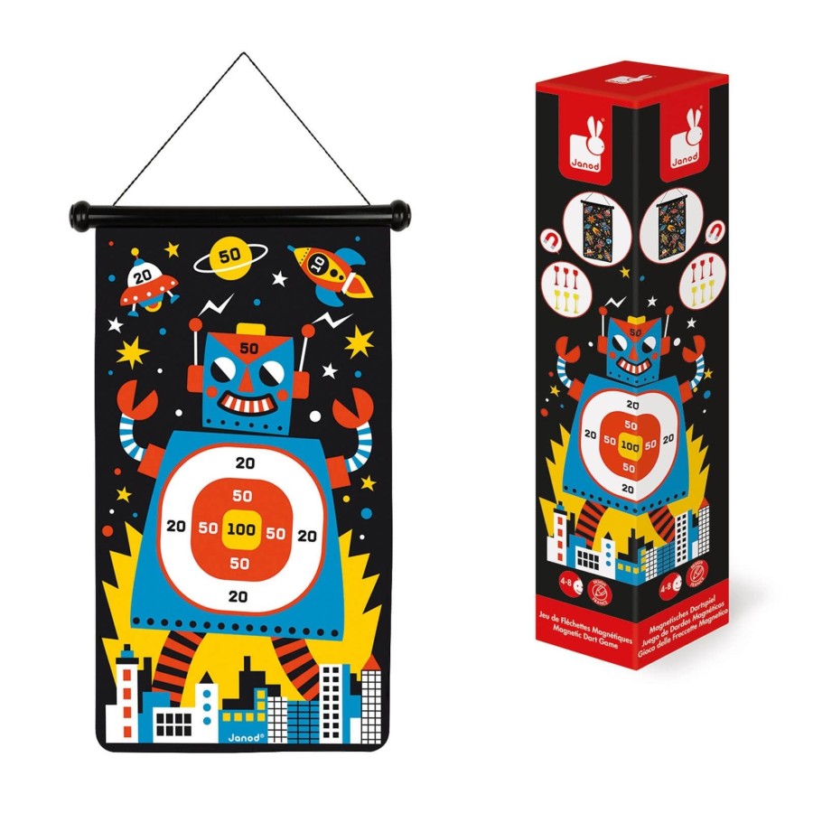 Toys Janod Games, Puzzles, Jigsaws | Magnetic Dart Game - Robots