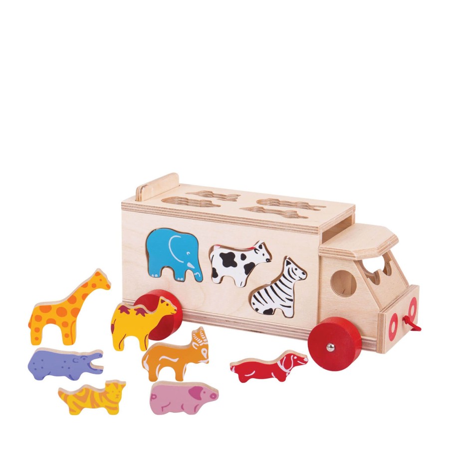 Toys Big Jigs Shape Sorters, Bead Frames | Animal Shape Sorter Lorry