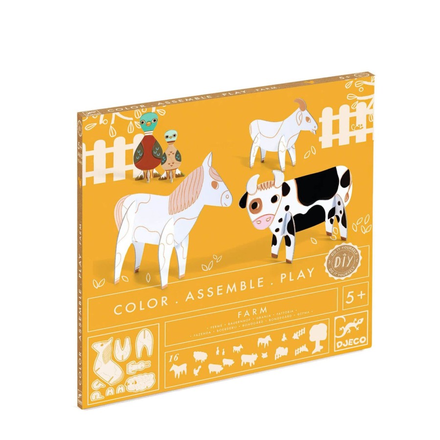 Toys Djeco Arts & Crafts | Colour Assemble Play Craft Set - Farm