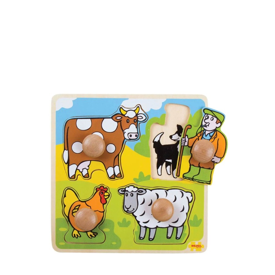 Toys Big Jigs Games, Puzzles, Jigsaws | My First Peg Puzzle - Farm